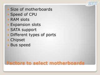 Motherboards | PPTX