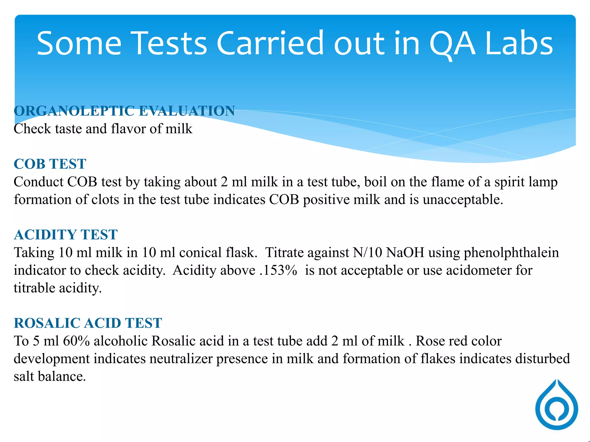 Continued..
Manufacturing of probiotic yoghurt :-
Milk, powder and water are added in the vat
It is agitated
It is heated up to 90◦C
It is cooled to 45◦C
Culture is added
It is packaged
It is stored in incubator room at 43◦C for 4-5 hours
It is then transferred to cold room
It is dispatched
In case of probiotic
yoghurt commercial
cultures like DH-111
and YOLP are used
 
