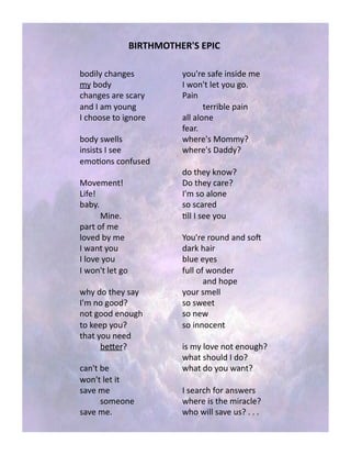 732$5<"$5%2@&,%(3!)
-$5/%.!#21(3&,!
+.!-$5.!
#21(3&,!10&!,#10.!
1(5!9!1+!.$6(3!
9!#2$$,&!4$!/3($0&!
-$5.!,7&%%,!
/(,/,4,!9!,&&!
&+$'$(,!#$()6,&5!
R$B&+&(4b!!
I/)&b!!
-1-.8!!
!R/(&8!!
*104!$)!+&!
%$B&5!-.!+&!
9!71(4!.$6!
9!%$B&!.$6!
9!7$([4!%&4!3$!
72.!5$!42&.!,1.!
9[+!($!3$$5J!!
($4!3$$5!&($632!
4$!K&&*!.$6J!!
4214!.$6!(&&5!
!-&=&0J!!
#1([4!-&!
7$([4!%&4!/4!
,1B&!+&!
!,$+&$(&!
,1B&!+&8!!
.$6[0&!,1)&!/(,/5&!+&!
9!7$([4!%&4!.$6!3$8!
F1/(!
!4&00/-%&!*1/(!
1%%!1%$(&!
)&108!!
72&0&[,!R$++.J!!
72&0&[,!X155.J!!
5$!42&.!K($7J!!
X$!42&.!#10&J!!
9[+!,$!1%$(&!
,$!,#10&5!
'%%!9!,&&!.$6!
]$6[0&!0$6(5!1(5!,$a!
510K!21/0!
-%6&!&.&,!
)6%%!$)!7$(5&0!
!1(5!2$*&!
.$60!,+&%%!
,$!,7&&4!
,$!(&7!
,$!/(($#&(4!
/,!+.!%$B&!($4!&($632J!!
7214!,2$6%5!9!5$J!!
7214!5$!.$6!71(4J!!
9!,&10#2!)$0!1(,7&0,!
72&0&!/,!42&!+/01#%&J!!
72$!7/%%!,1B&!6,J!8!8!8!
 