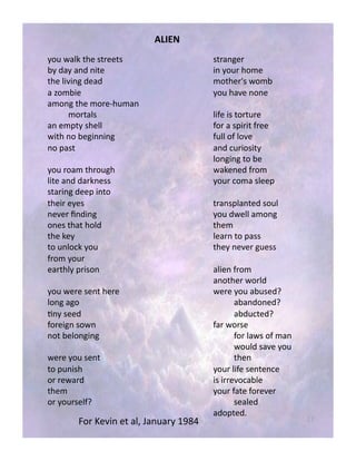 >i!
;/3%#)
.$6!71%K!42&!,40&&4,!
-.!51.!1(5!(/4&!
42&!%/B/(3!5&15!
1!d$+-/&!
1+$(3!42&!+$0&j26+1(!
!+$041%,!
1(!&+*4.!,2&%%!
7/42!($!-&3/((/(3!
($!*1,4!
.$6!0$1+!420$632!
%/4&!1(5!510K(&,,!
,410/(3!5&&*!/(4$!!
42&/0!&.&,!
(&B&0!Q(5/(3!
$(&,!4214!2$%5!
42&!K&.!
4$!6(%$#K!.$6!
)0$+!.$60!
&1042%.!*0/,$(!
.$6!7&0&!,&(4!2&0&!
%$(3!13$!
'(.!,&&5!
)$0&/3(!,$7(!
($4!-&%$(3/(3!
7&0&!.$6!,&(4!
4$!*6(/,2!
$0!0&7105!
42&+!
$0!.$60,&%)J!
,401(3&0!
/(!.$60!2$+&!
+$42&0[,!7$+-!
.$6!21B&!($(&!
%/)&!/,!4$0460&!
)$0!1!,*/0/4!)0&&!
)6%%!$)!%$B&!
1(5!#60/$,/4.!
%$(3/(3!4$!-&!
71K&(&5!)0$+!
.$60!#$+1!,%&&*!
401(,*%1(4&5!,$6%!
.$6!57&%%!1+$(3!
42&+!
%&10(!4$!*1,,!
42&.!(&B&0!36&,,!
1%/&(!)0$+!
1($42&0!7$0%5!
7&0&!.$6!1-6,&5J!!
!1-1(5$(&5J!!
!1-56#4&5J!!
)10!7$0,&!
!)$0!%17,!$)!+1(!
!7$6%5!,1B&!.$6!
!42&(!
.$60!%/)&!,&(4&(#&!
/,!/00&B$#1-%&!
.$60!)14&!)$0&B&0!
!,&1%&5!
15$*4&58!!
! !!
O$0!k&B/(!&4!1%M!L1(610.!>?@N!
 