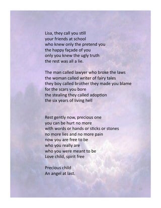 >?!
I/,1M!42&.!#1%%!.$6!,'%%!
.$60!)0/&(5,!14!,#2$$%!
72$!K(&7!$(%.!42&!*0&4&(5!.$6!
42&!21**.!)1l15&!$)!.$6!
$(%.!.$6!K(&7!42&!63%.!40642!
42&!0&,4!71,!1%%!1!%/&8!!
:2&!+1(!#1%%&5!%17.&0!72$!-0$K&!42&!%17,!
42&!7$+1(!#1%%&5!70/4&0!$)!)1/0.!41%&,!
42&.!-$.!#1%%&5!-0$42&0!42&.!+15&!.$6!-%1+&!
)$0!42&!,#10,!.$6!-$0&!
42&!,4&1%/(3!42&.!#1%%&5!15$*'$(!
42&!,/e!.&10,!$)!%/B/(3!2&%%!
m&,4!3&(4%.!($7M!*0&#/$6,!$(&!
.$6!#1(!-&!2604!($!+$0&!
7/42!7$05,!$0!21(5,!$0!,'#K,!$0!,4$(&,!
($!+$0&!%/&,!1(5!($!+$0&!*1/(!
($7!.$6!10&!)0&&!4$!-&!
72$!.$6!0&1%%.!10&!
72$!.$6!7&0&!+&1(4!4$!-&!
I$B&!#2/%5M!,*/0/4!)0&&!
F0&#/$6,!#2/%5!
"(!1(3&%!14!%1,48!!
 