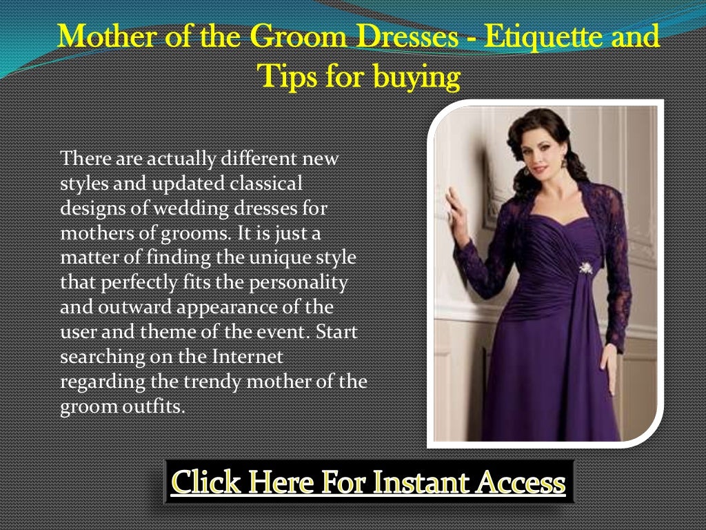 Mother of the groom dresses etiquette and tips for buying