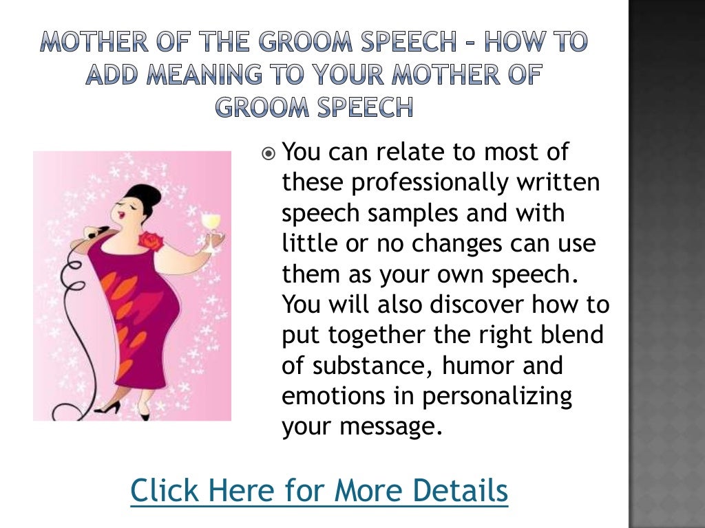 Mother of the groom speech how to add meaning to your mother of gro…