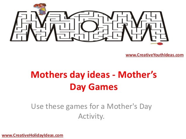mother's day games ideas
