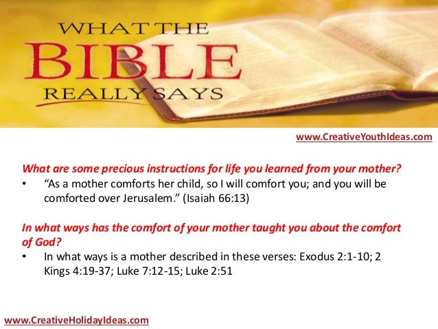 Mothers Day Ideas What The Bible Says About Mothers
