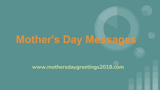Mother's Day Messages
www.mothersdaygreetings2018.com
 