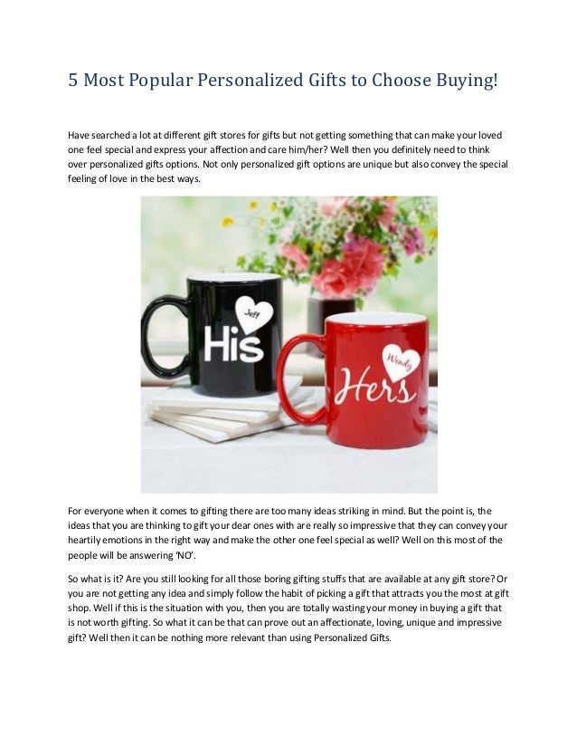 5 Most Popular Personalized Gifts To Choose Buying 