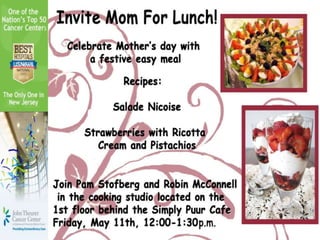 Fun Food Fridays Mothers Day