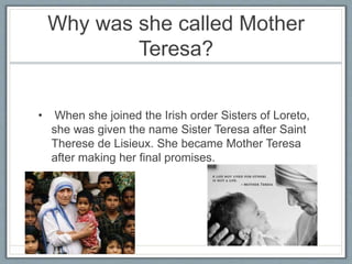 Mother teresa elizabeth garcia | PPTX