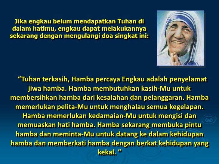 Inspirasi Bunda Teresa