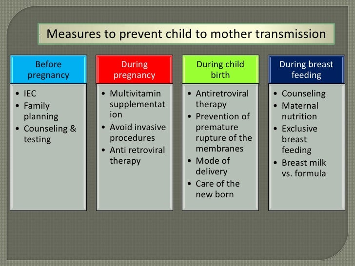 Prevention of parent to child transmission programme
