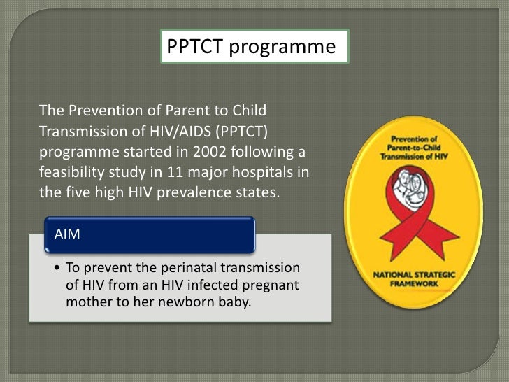 Prevention of parent to child transmission programme