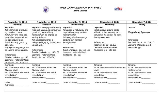 k to 12 grade 2 dll mother tongue based q1 q4