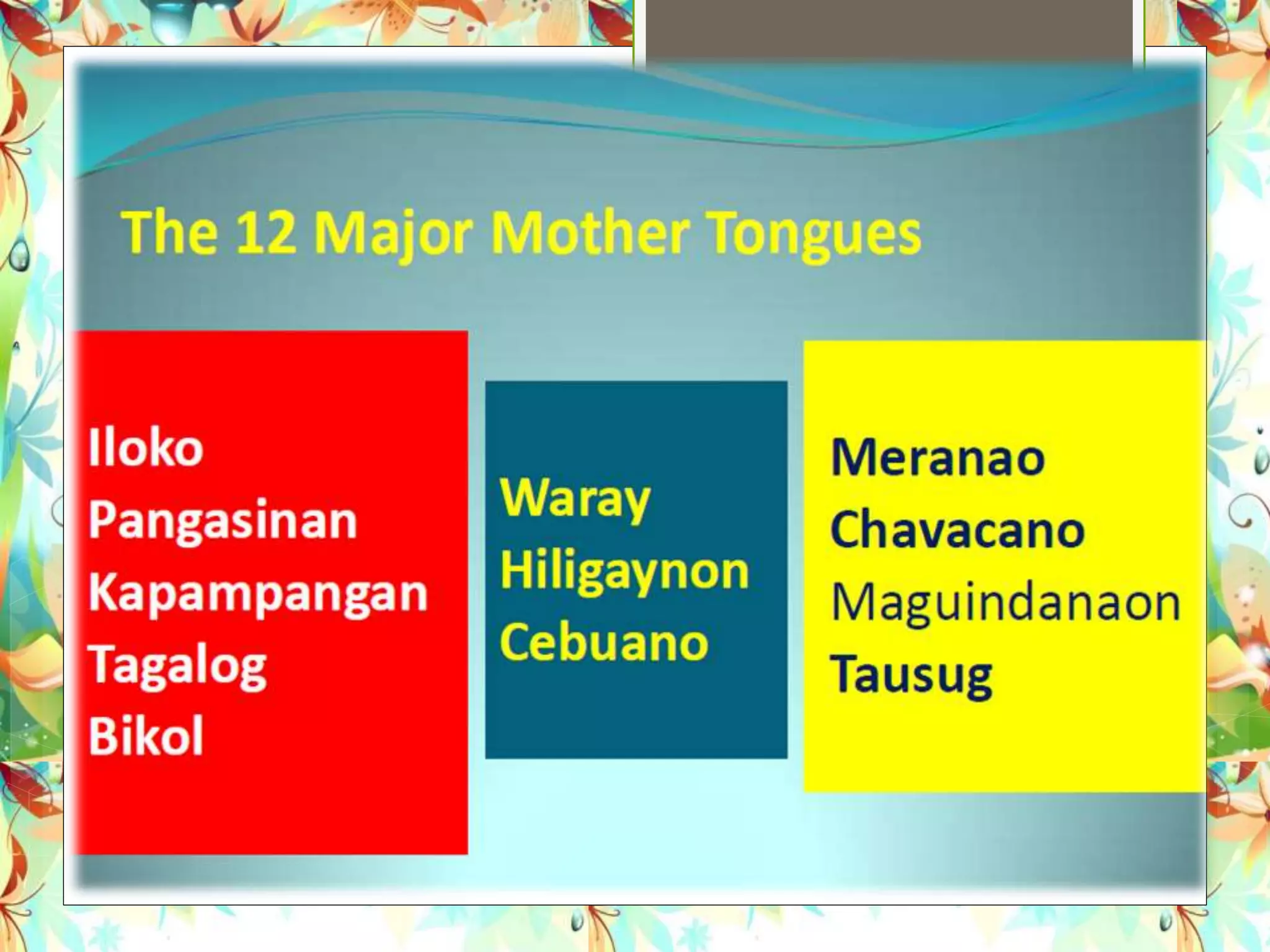 Mother Tongue Based - Multilingual Education (MTB-MLE) in Philippines ...
