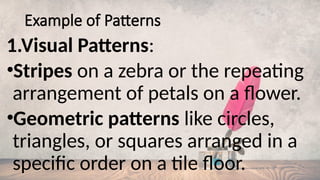 Pattern And Feature Example motif and pattern power point presentations | PPTX