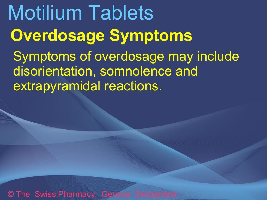 Motilium Tablets for Treatment of Gastroparesis, Nausea and Vomiting