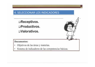 4. SELECCIONAR LOS INDICADORES
 