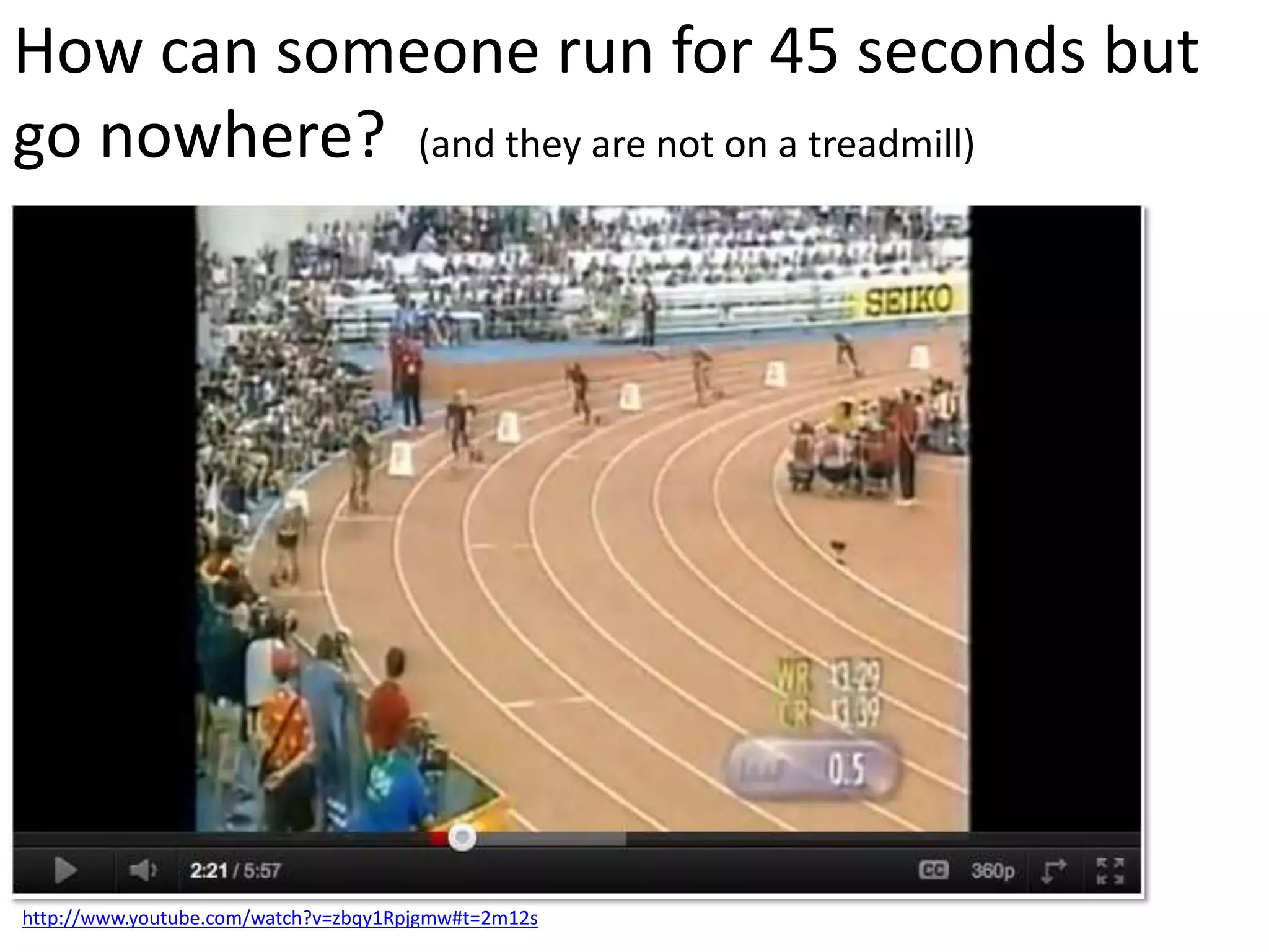 How can someone run for 45 seconds but
go nowhere? (and they are not on a treadmill)




http://www.youtube.com/watch?v=zbqy1Rpjgmw#t=2m12s
 