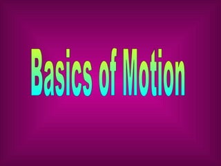 Basics of Motion 