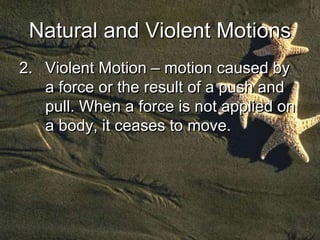 Violent Motion Example Motion | PPTX