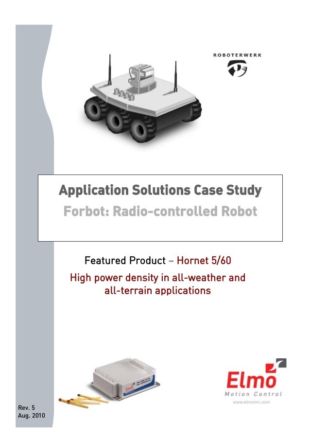 Motion control application forradio controlled robot