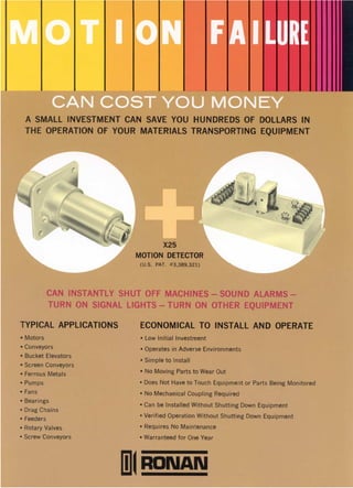 Motion Failure Detector for Material Conveyors