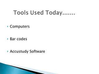 Computers Bar codes Accustudy Software 