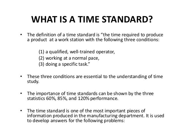 Motion and time study