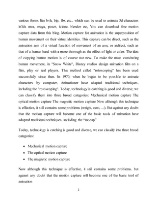Motion capture document | DOCX