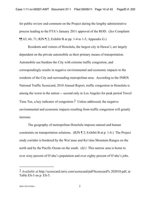 Case 1:11-cv-00307-AWT Document 37-1         Filed 09/09/11 Page 10 of 43     PageID #: 202
  !

  +,-!./0123!-45246!789!3,::48;!,8!;<4!=-,>43;!9/-28?!;<4!148?;<@!79:282A;-7;254!

  .-,34AA!147928?!;,!;<4!BCDEA!F78/7-@!*G&&!7..-,571!,+!;<4!HIJ)!!KSee L,:.1728;!

  MM!($N!((N!O&P!HFQ!M!*P!RS<202;!T!7;!..)!&%"!;,!&%UN!D..4892S!V)W!!!

          H4A2948;A!789!52A2;,-A!,+!X,8,1/1/N!;<4!17-?4A;!32;@!28!X7672Y2N!7-4!17-?41@!

  94.48948;!,8!;<4!.-257;4!7/;,:,0214!7A!;<42-!.-2:7-@!:478A!,+!;-78A.,-;7;2,8)!!

  D/;,:,0214!/A4!0/-948A!;<4!L2;@!62;<!4S;-4:4!;-7++23!3,8?4A;2,8N!789!

  3,--4A.,8928?1@!-4A/1;A!28!84?7;254!4852-,8:48;71!789!43,8,:23!2:.73;A!;,!;<4!

  -4A2948;A!,+!;<4!L2;@!789!A/--,/8928?!:4;-,.,12;78!7-47)!!D33,-928?!;,!;<4!ZQHZ[!

  Q7;2,871!C-7++23!3,-437-9N!*G&G!D88/71!H4.,-;N!;-7++23!3,8?4A;2,8!28!X,8,1/1/!2A!

  7:,8?!;<4!6,-A;!28!;<4!87;2,8!%%!A43,89!,81@!;,!],A!D8?414A!+,-!.47^!.4-2,9!C-7541!

  C2:4!C7SN!7!^4@!289237;,-!,+!3,8?4A;2,8)*!!_814AA!799-4AA49N!;<4!84?7;254!

  4852-,8:48;71!789!43,8,:23!2:.73;A!-4A/1;28?!+-,:!;-7++23!3,8?4A;2,8!6211!?-47;1@!

  283-47A4)!!!

          C<4!?4,?-7.<@!,+!:4;-,.,12;78!X,8,1/1/!2:.,A4A!87;/-71!789!</:78!

  3,8A;-728;A!,8!;-78A.,-;7;2,8!A,1/;2,8A)!!KHFQ!M!*P!RS<202;!T!7;!.)!&%()W!!C<4!=-,>43;!

  A;/9@!3,--29,-!2A!0,-94-49!0@!;<4!`72Y7874!789!a,Y,17/!b,/8;728!H78?4A!,8!;<4!

  8,-;<!789!0@!;<4!=732+23!I3478!,8!;<4!A,/;<)!!KId.W!!C<2A!87--,6!7-47!2A!<,:4!;,!

  ,54-!A2S;@!.4-348;!,+!IY7</EA!.,./17;2,8!789!,54-!42?<;@!.4-348;!,+!IY7</EA!>,0A)!!


  !!!!!!!!!!!!!!!!!!!!!!!!!!!!!!!!!!!!!!!!!!!
  *!Available at!<;;.cddA3,-437-9)28-2S)3,:dA3,-437-9d.9+d3,-437-9e!*G*G&G).9+N!7;!
  C7014!R%$!,8!.)!R%U)!


  "#"$%$#&"%'$#()&!                              *!
 