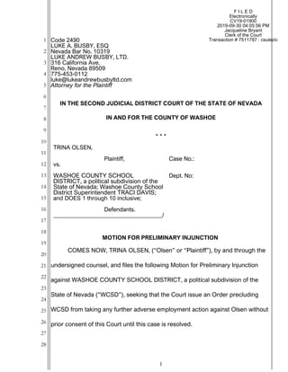 Trina Olsen versus Washoe County School District | PDF