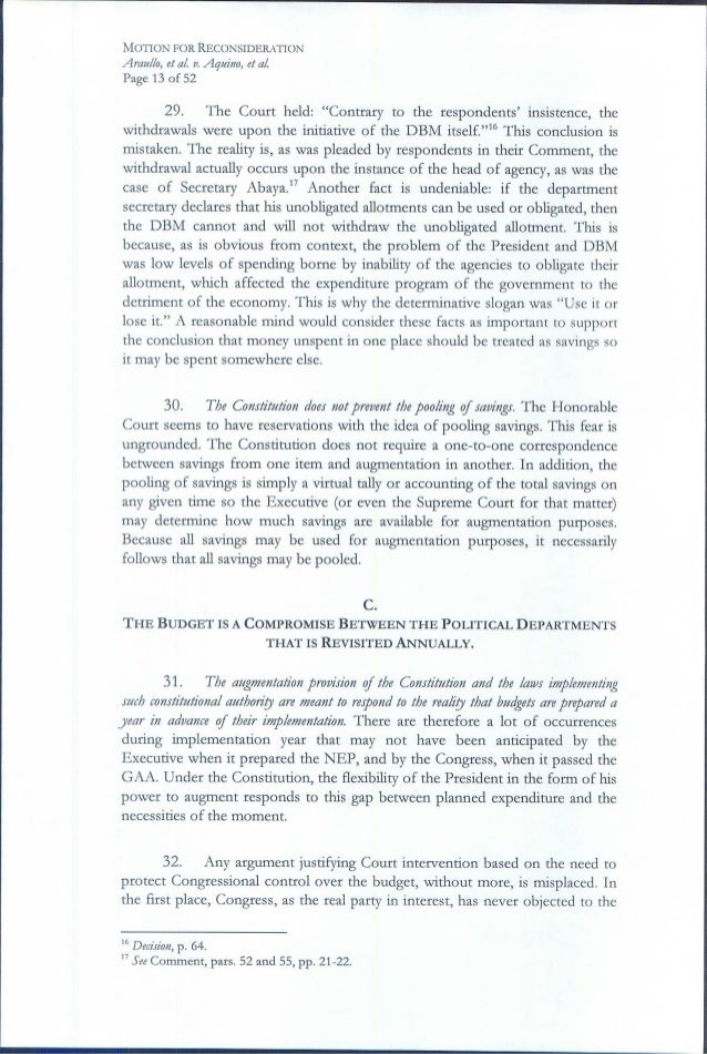 Motion for reconsideration