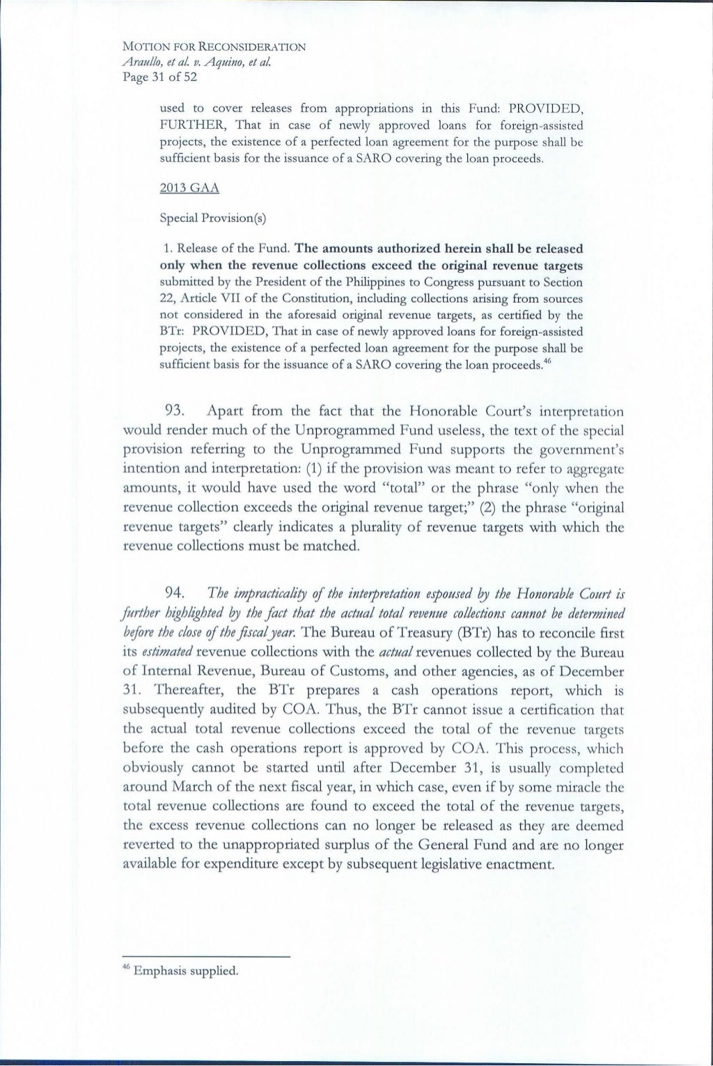 Motion for reconsideration