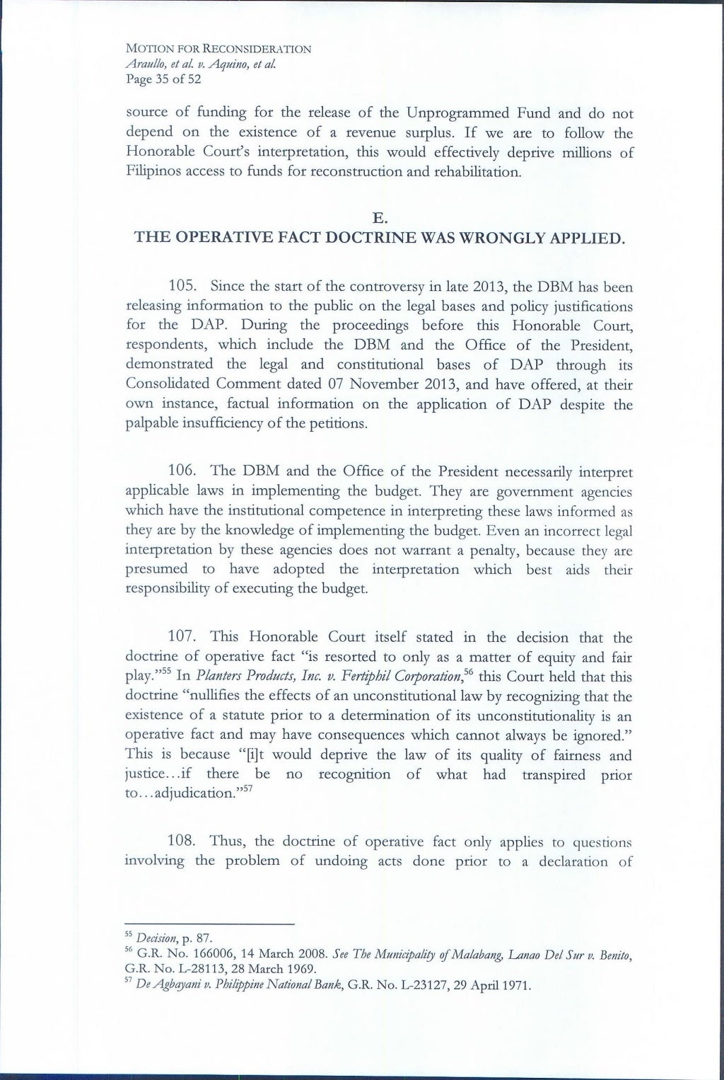 Motion for reconsideration