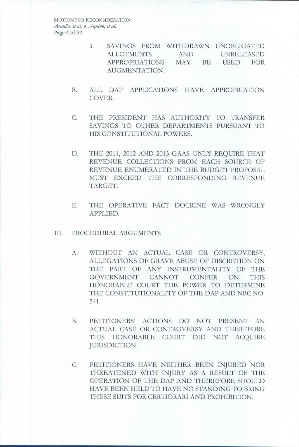 Motion for reconsideration