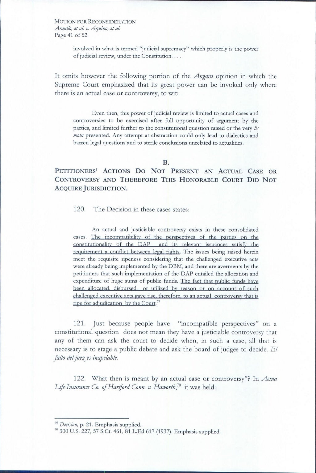 Motion for reconsideration