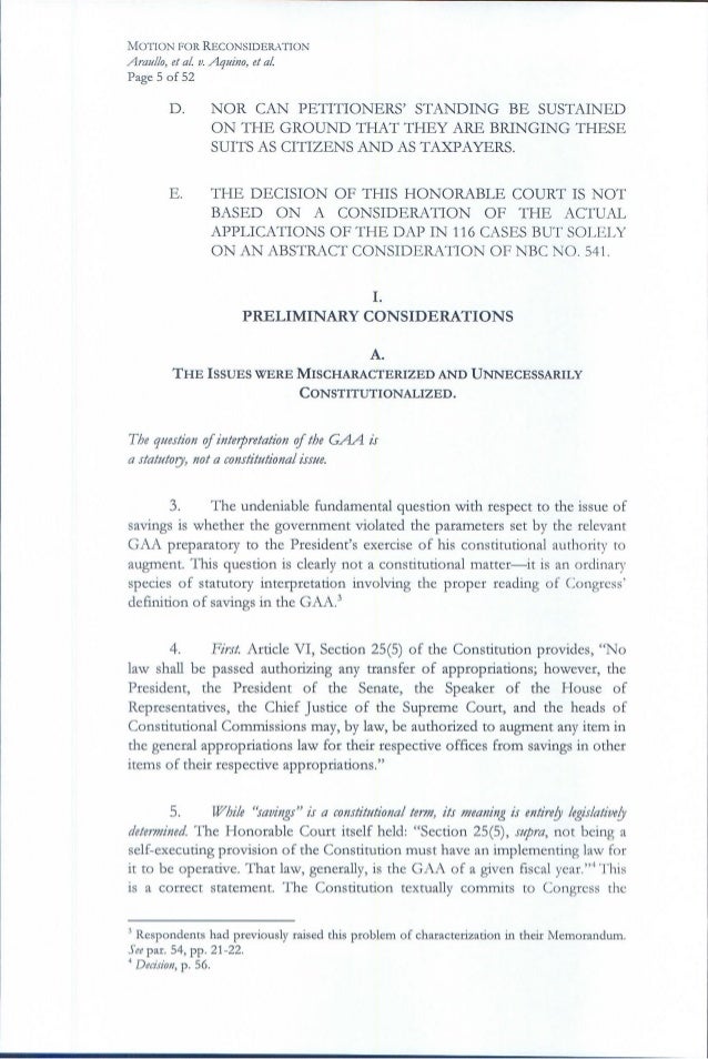 Motion for reconsideration