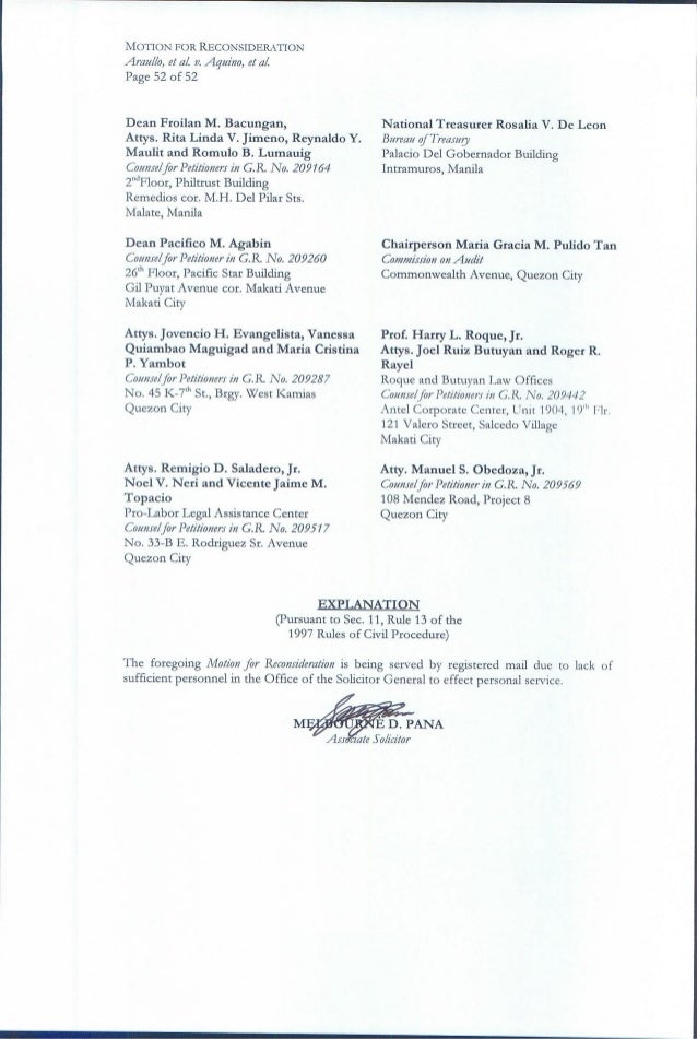 Motion for reconsideration