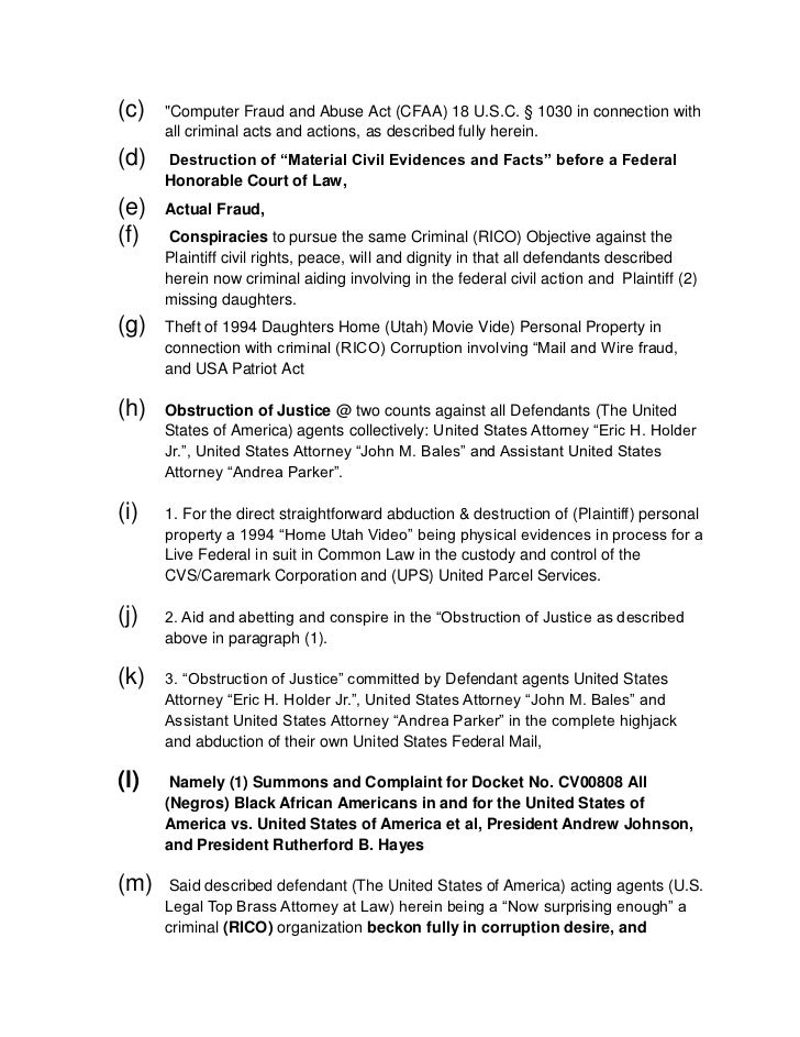 Motion for sanctions against The United States Attorney Eric H. Holde…