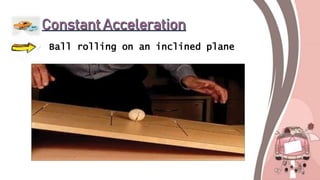 Ball rolling on an inclined plane
 