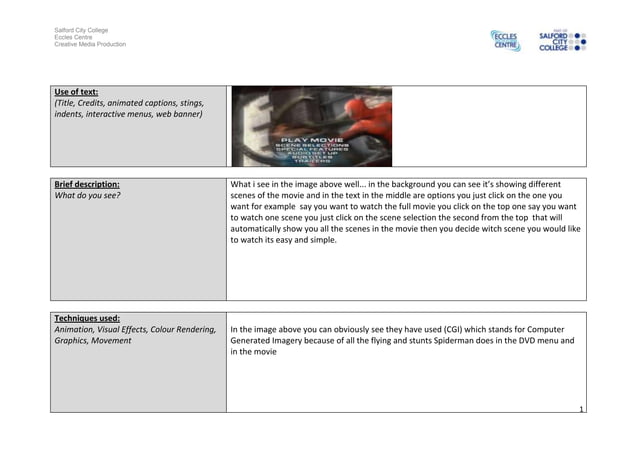 Motion graphics and_compositing_video_analysis_worksheet 10 | PPT