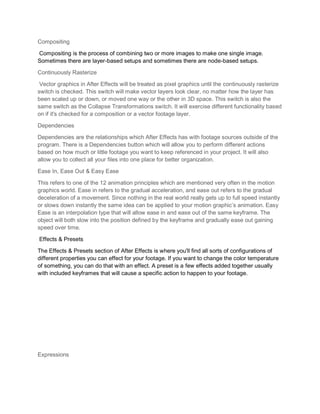 Motion graphics Terminology | PDF