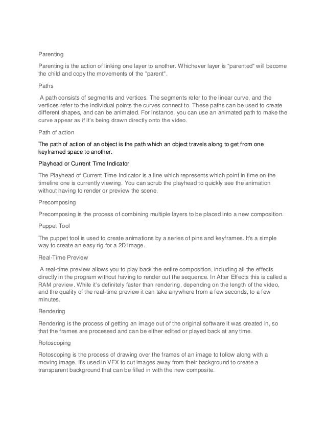 Motion Graphics Terminology