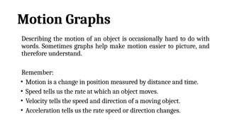 Motion Graphs and its types and functions | PPTX