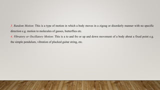 Motion in physics | PPTX