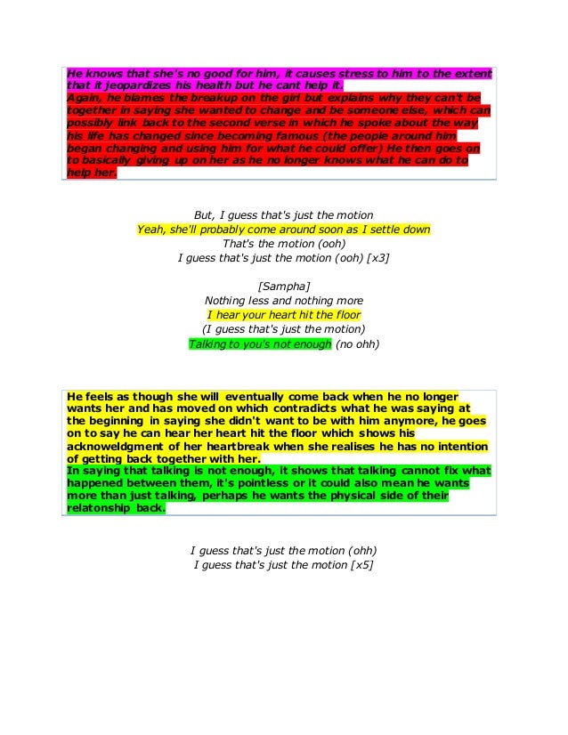 The Motion Lyrics