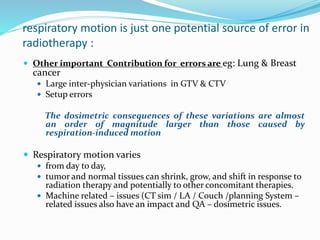 Motion management in Radiation Oncology - 2020 | PPTX