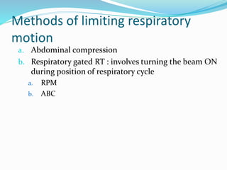 Motion management in Radiation Oncology - 2020 | PPTX