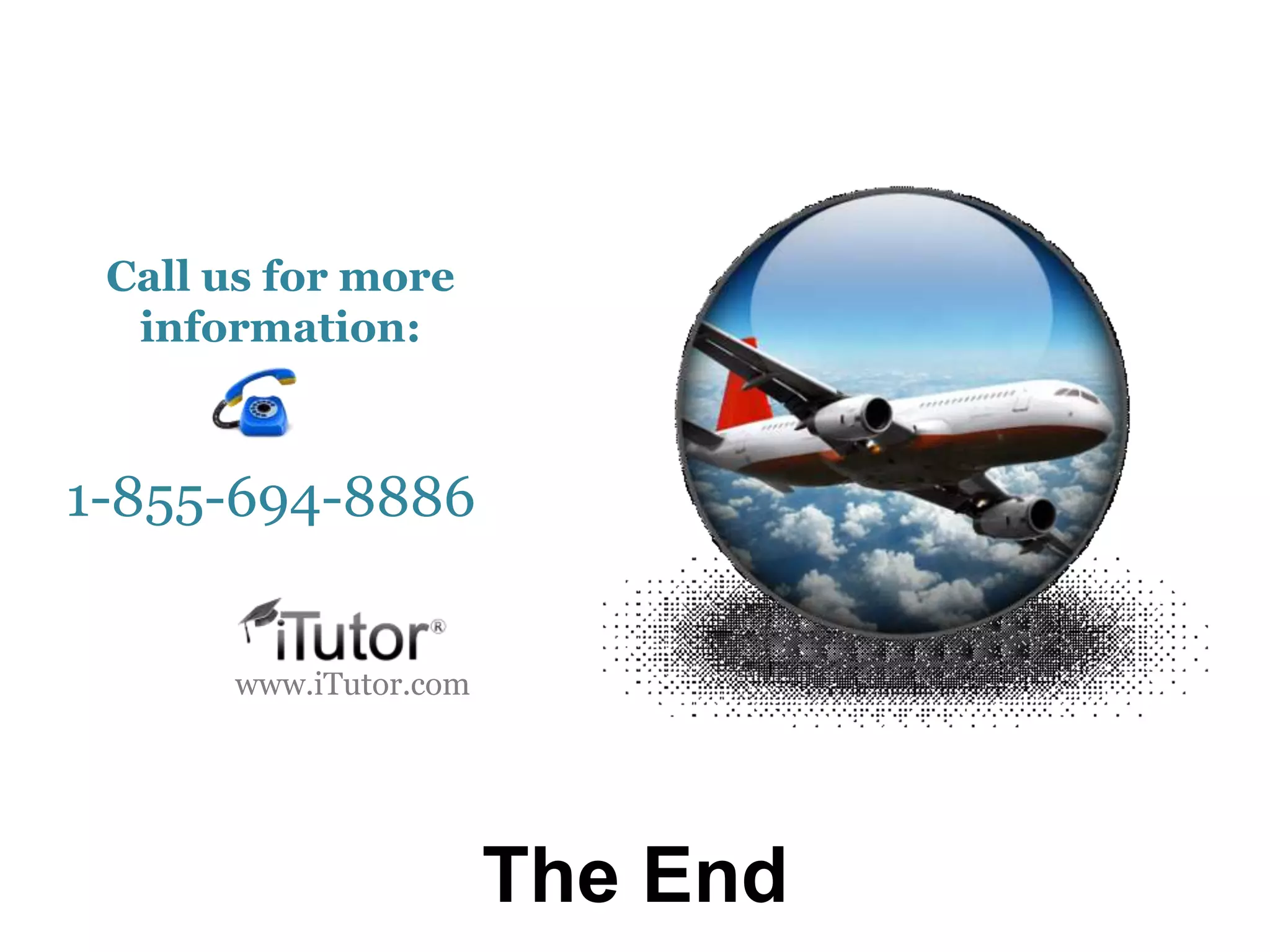 Call us for more
  information:



1-855-694-8886


      www.iTutor.com




                       The End
 