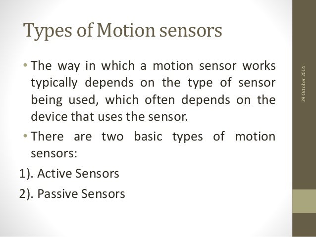 motion sensing and detection how motion sensor works